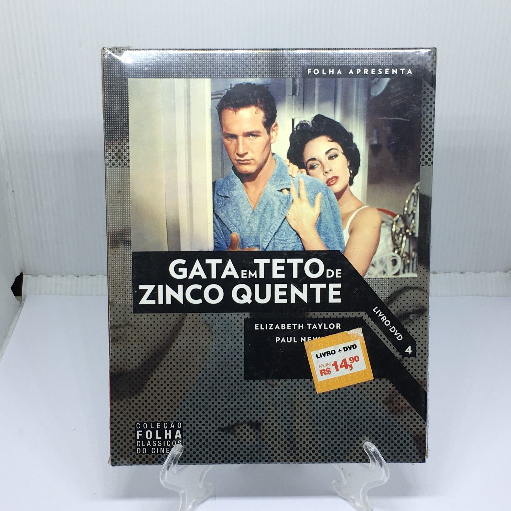 LIVRO + DVD 4 - Gata em Teto de Zinco Quente - Novo / Lacrado - Coleção Folha Clássicos do Cinema