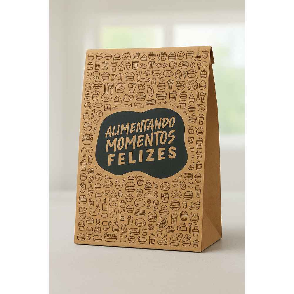 75 Unidades de Embalagem de Papel Kraft para Delivery Hambúrguer Pastel Batata Jantinha  Lanches Salgados FastFood em Oferta na Shopee