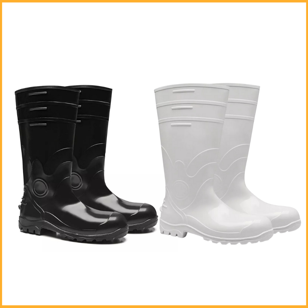 Bota Galocha Acqua Lev PVC Cano Longo Biqueira Aço Bracol Impermeável Antiderrapante EPI 85BPL200PA