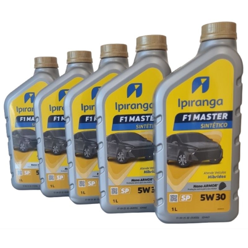 KIT 5 LITROS OLEO IPIRANGA F1 MASTER 5W30 SP SINTETICO KIT 5L CARRO