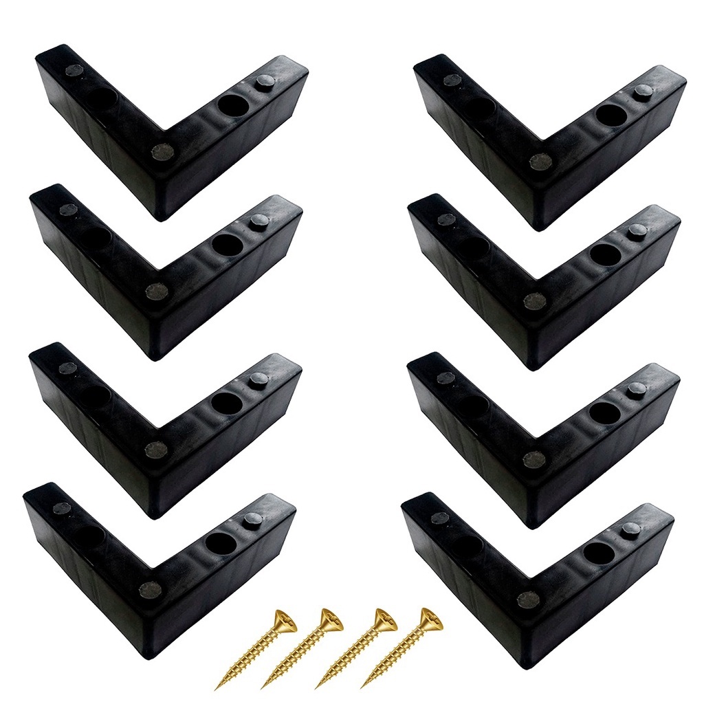 Kit 24 Pé Reforçado Para Móveis no Geral Plástico Para Sofá Puff Poltrona Cantoneira em L em Oferta na Shopee