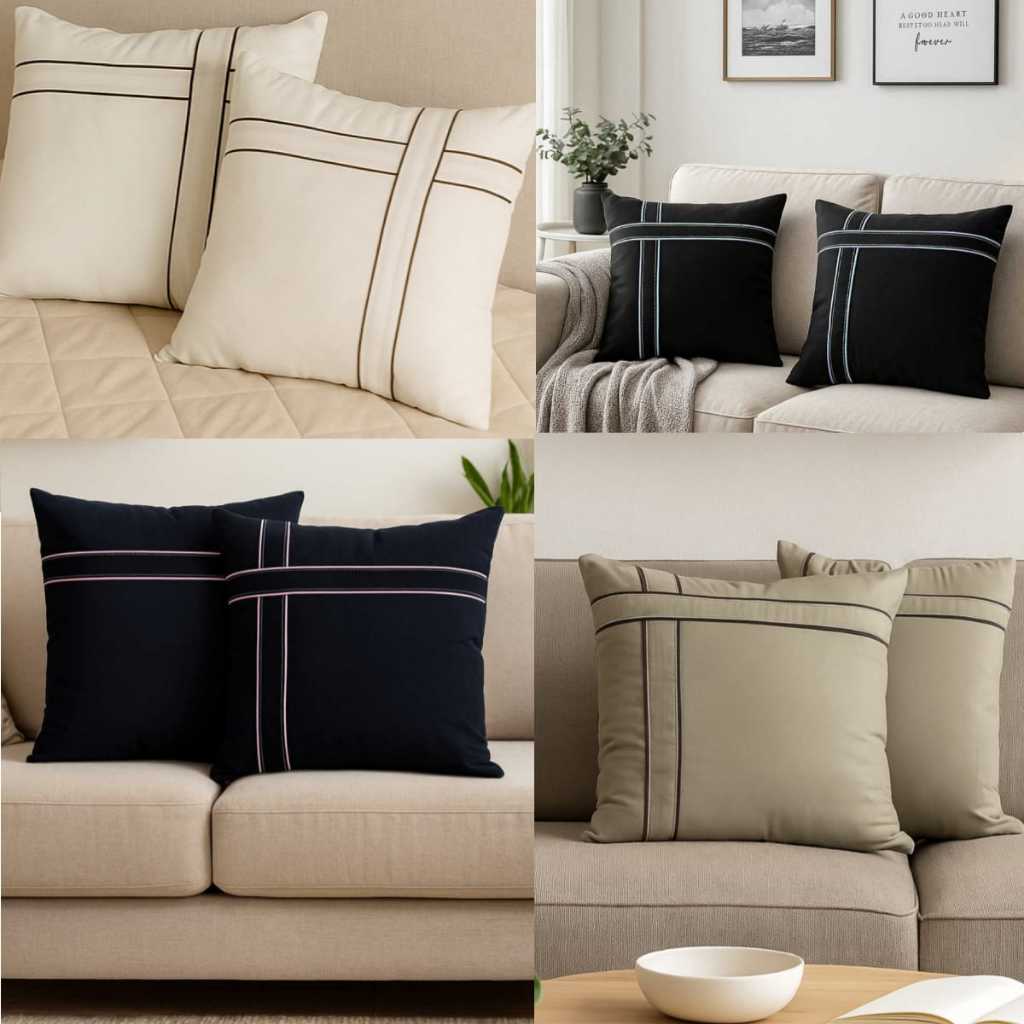 Kit 04 capa de almofada com zíper 35cm x 35cm micropercal em Oferta na Shopee