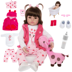 Boneca Bebê Reborn Girafinha Realista Em Silicone Original Pode Dar Banho Envio Imediato