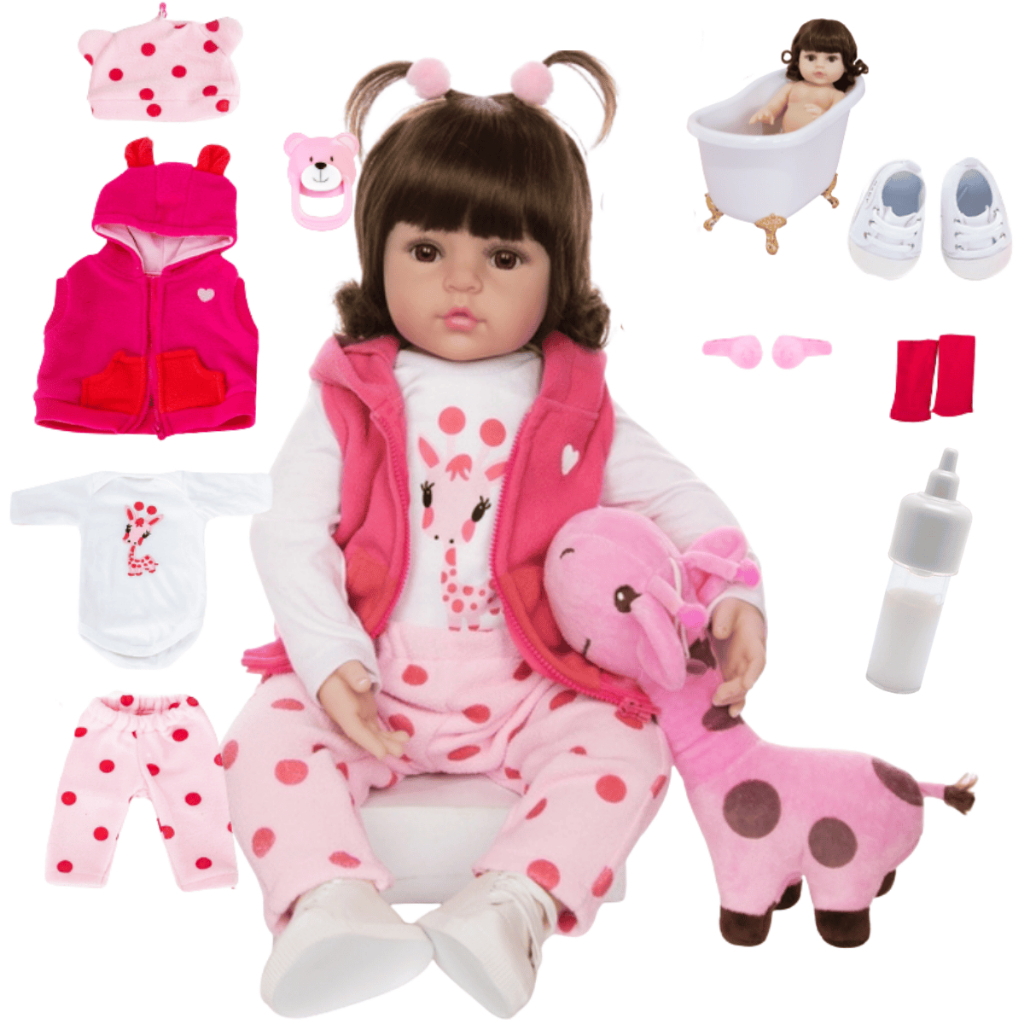 Bebê Reborn Girafinha Original Realista Em Silicone Envio Imediato em Oferta na Shopee