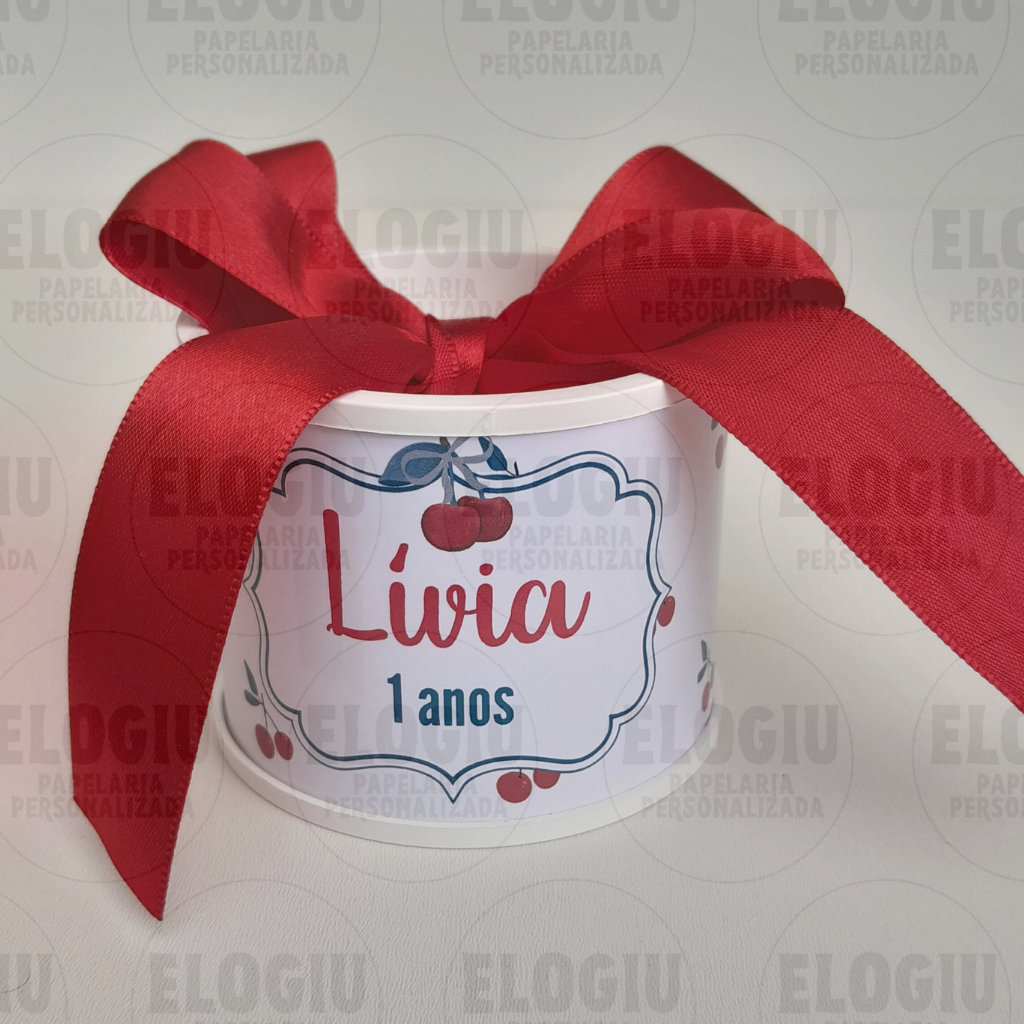 Lembrancinha festa infantil, Cereja-Cerejinha,lembrancinha personalizada-Tubolata personalizada 5X6