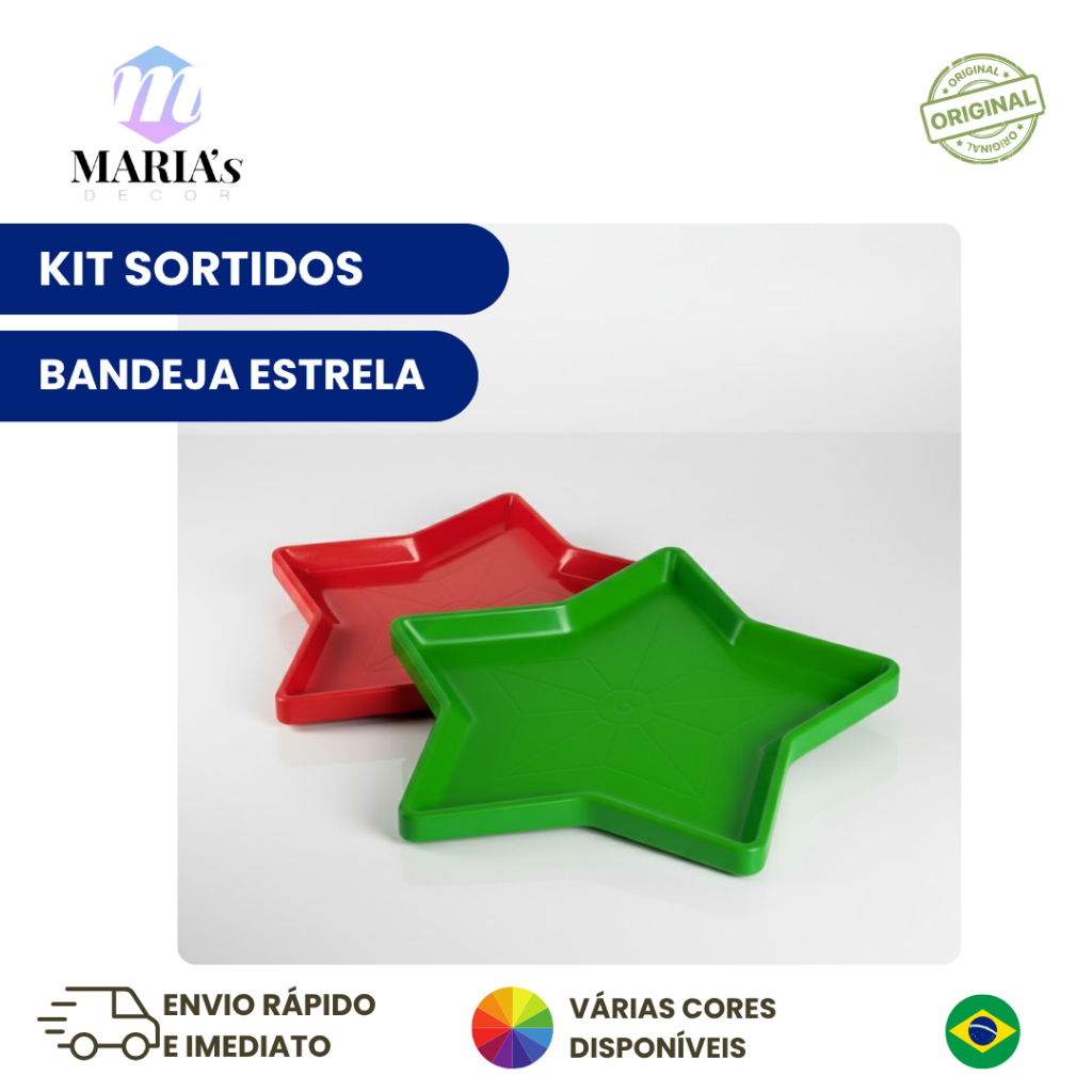 SELEÇÃO SORTIDA COM 2  BANDEJA ESTRELA  PARA FESTA, ANIVERSARIO E DECORAÇAO