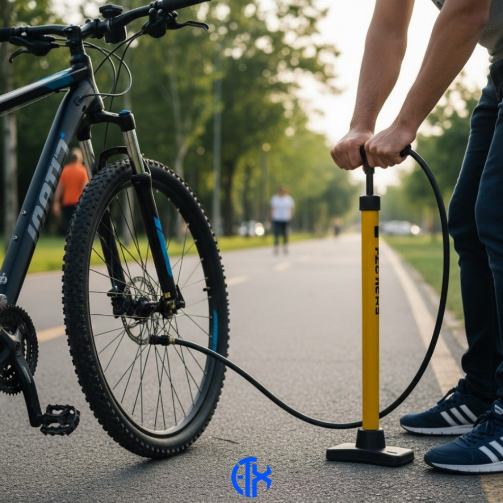 Bomba de Ar Encher Pneu Bicicleta Bola Moto Carro