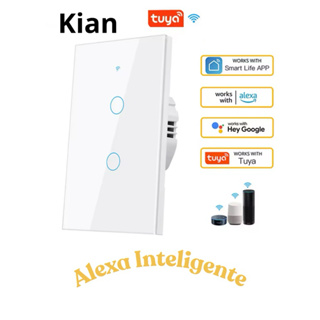 Interruptor Inteligente 1 ou 2 Teclas Alexa Wi-Fi Smart Touch | Multivoltagem 100-240V em Oferta na Shopee