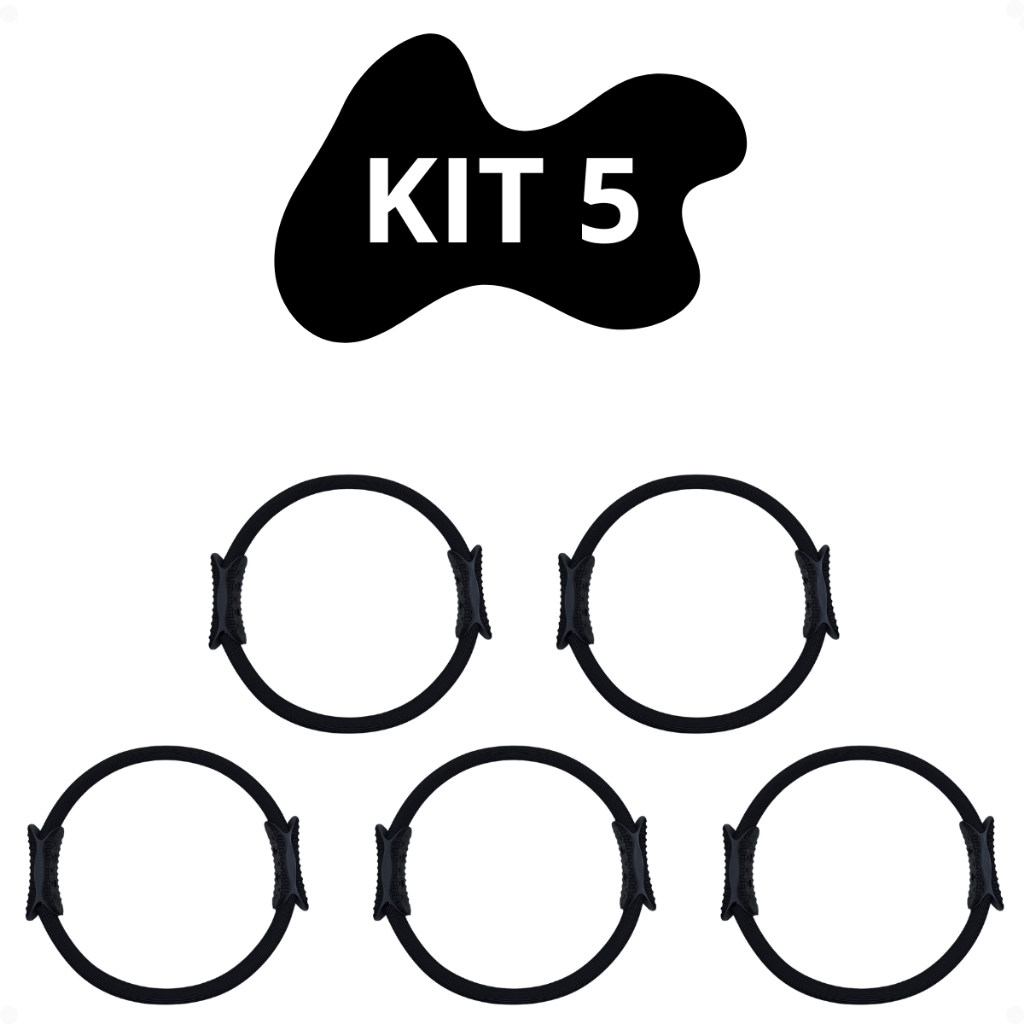 Kit 5 Anel Circulo Arco Pilates Yoga Flexível Fitness Fisioterapia Funcional Ginástica Magic Circle