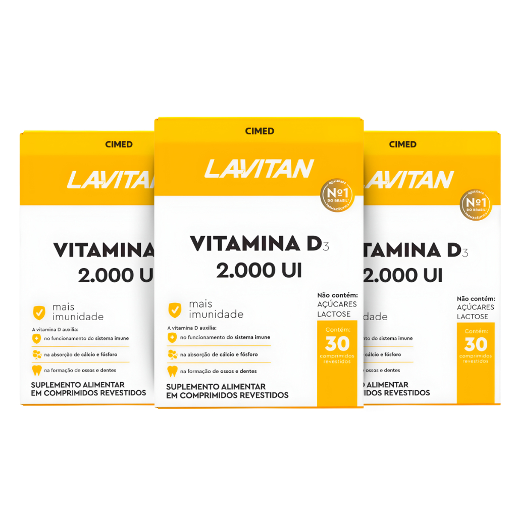 Vitamina D 2.000UI Lavitan 30 comprimidos em Oferta na Shopee