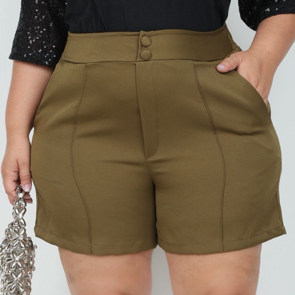 Short Bermuda Plus Size Alfaitaria Verão Atemporal Confortável Zero Transparencia Modal Moda Feminina em Oferta na Shopee