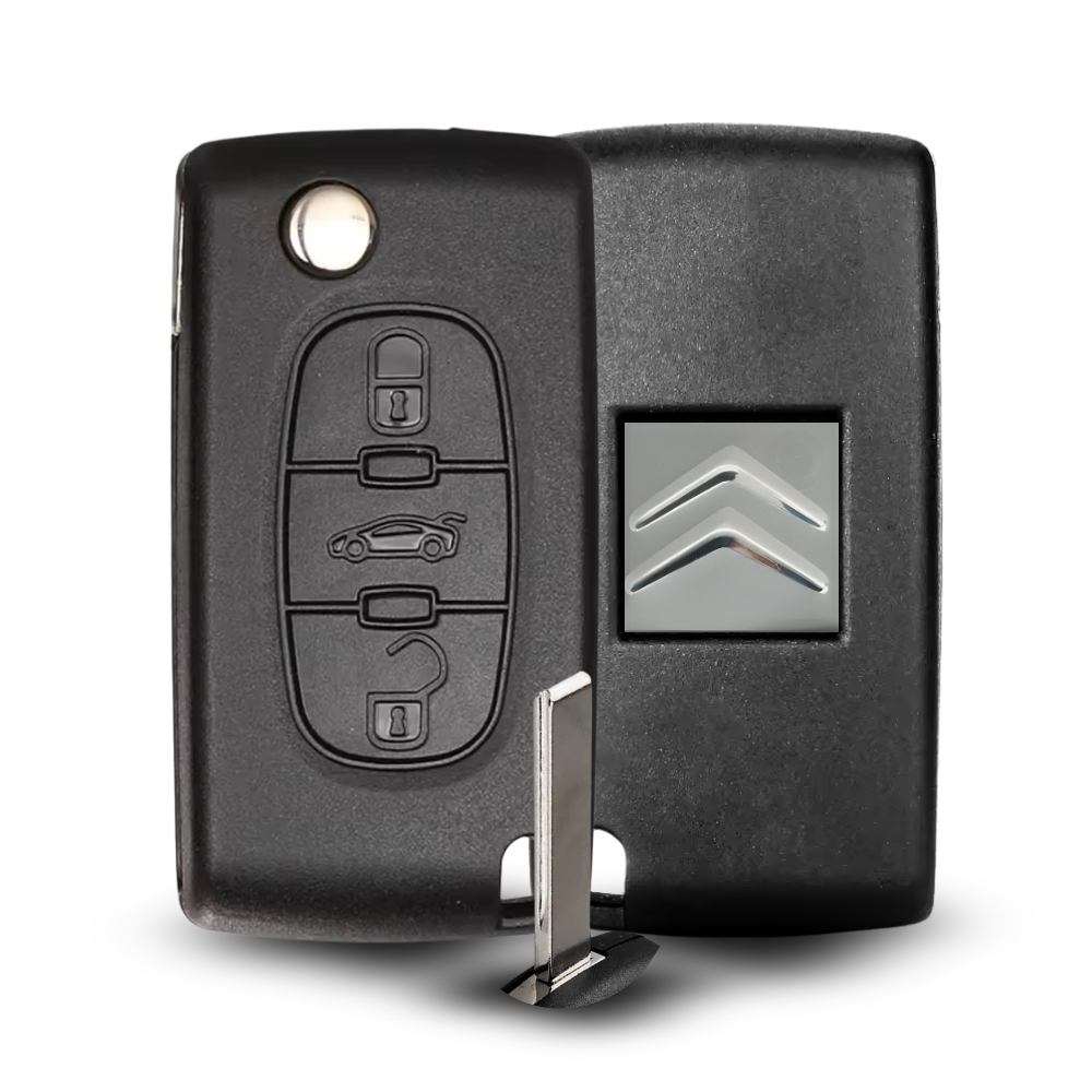 Carcaça Chave Canivete Citroen Farol C4 Pallas Picasso C3 3 Botões Sem Suporte Capa