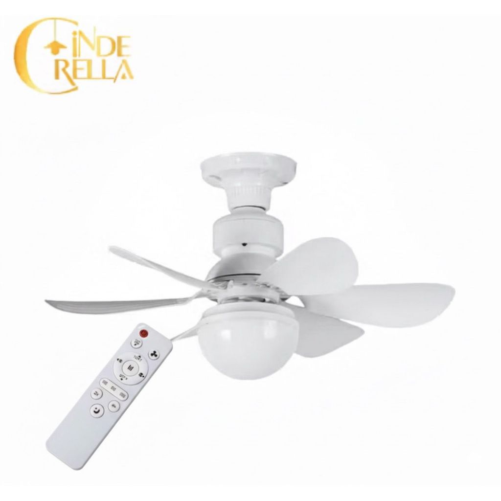 Ventilador de Teto com Luz LED – Controle Remoto | 6 Hélices | Bivolt  80W em Oferta na Shopee