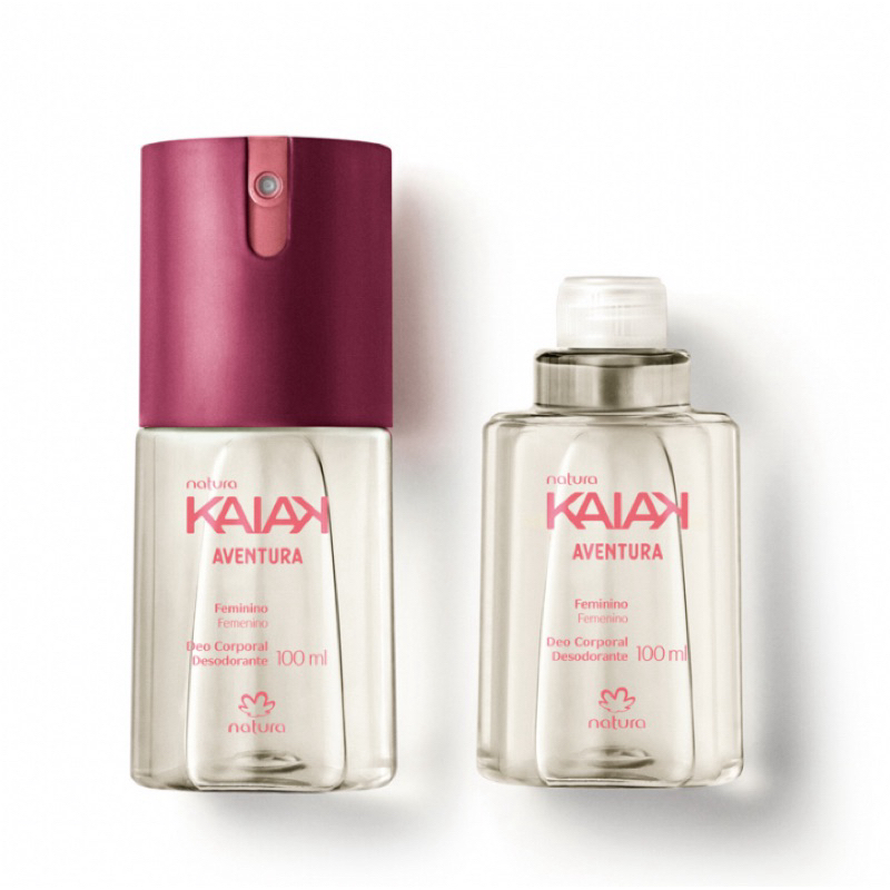 Kit Desodorante Corporal Kaiak Aventura Feminino com Refil (2 produtos) de 100ml