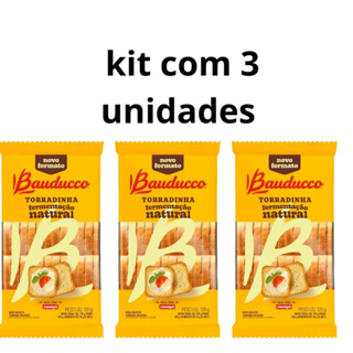 kit 3 Torrada Canapé Bauducco 120g Fermentação Natural em Oferta na Shopee