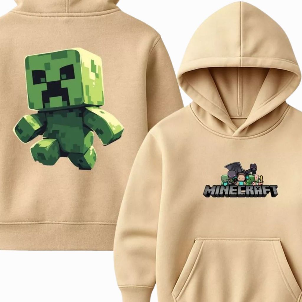 Moletom Canguru Adulto Minecraft Creeper Filme Novo 2025 Gamer Jogo Moletom Agasalho Casaco Unissex