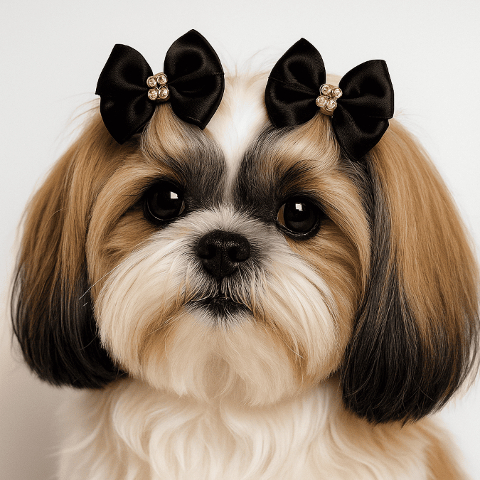 Kit 20, 40 ou 100 laços Pet Lacinho de Cetim e Strass Cachorro Fêmea Acessórios Fofos PetShop Banho e Tosa em Oferta na Shopee