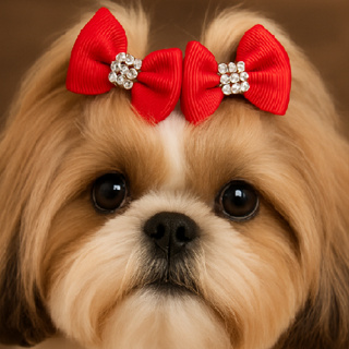 Kit 100 Laços Pet Lacinho Borboleta de Gorgorão Cachorro Fêmea Acessórios Fofos PetShop Banho e Tosa em Oferta na Shopee