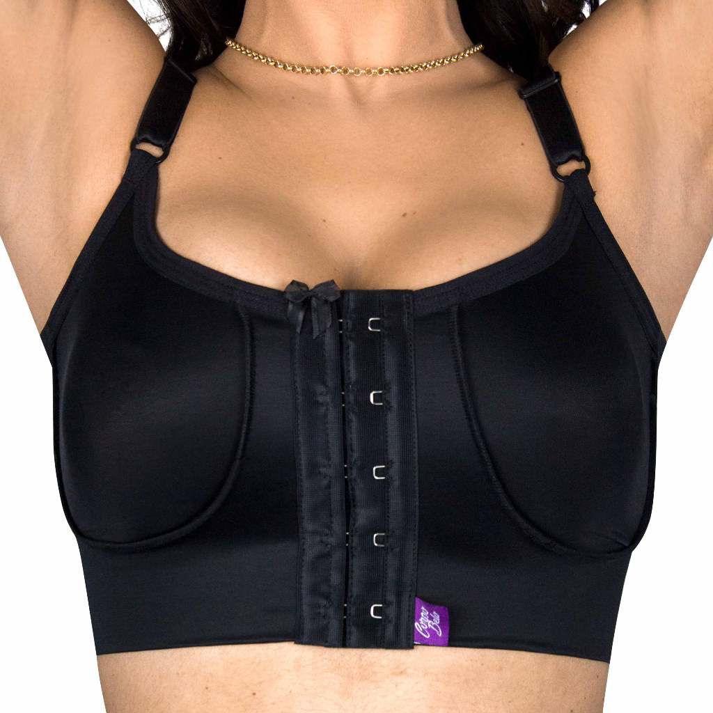 Sutiã Pós-Cirúrgico Tecido Duplo com Bojo Moldado e Fecho Frontal em Oferta na Shopee