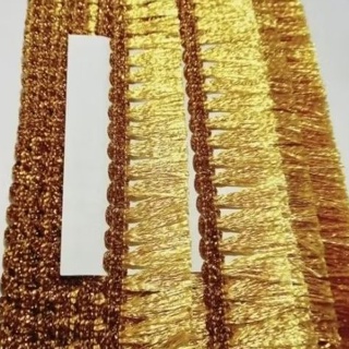 Fita Passamanaria Tassel Franja Dourada Brilhante Galão 10 Metros em Oferta na Shopee