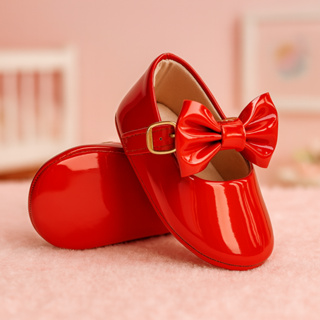 Sapatilha Bebê Feminina Laço Daminha Festa Batizado Vermelha em Oferta na Shopee