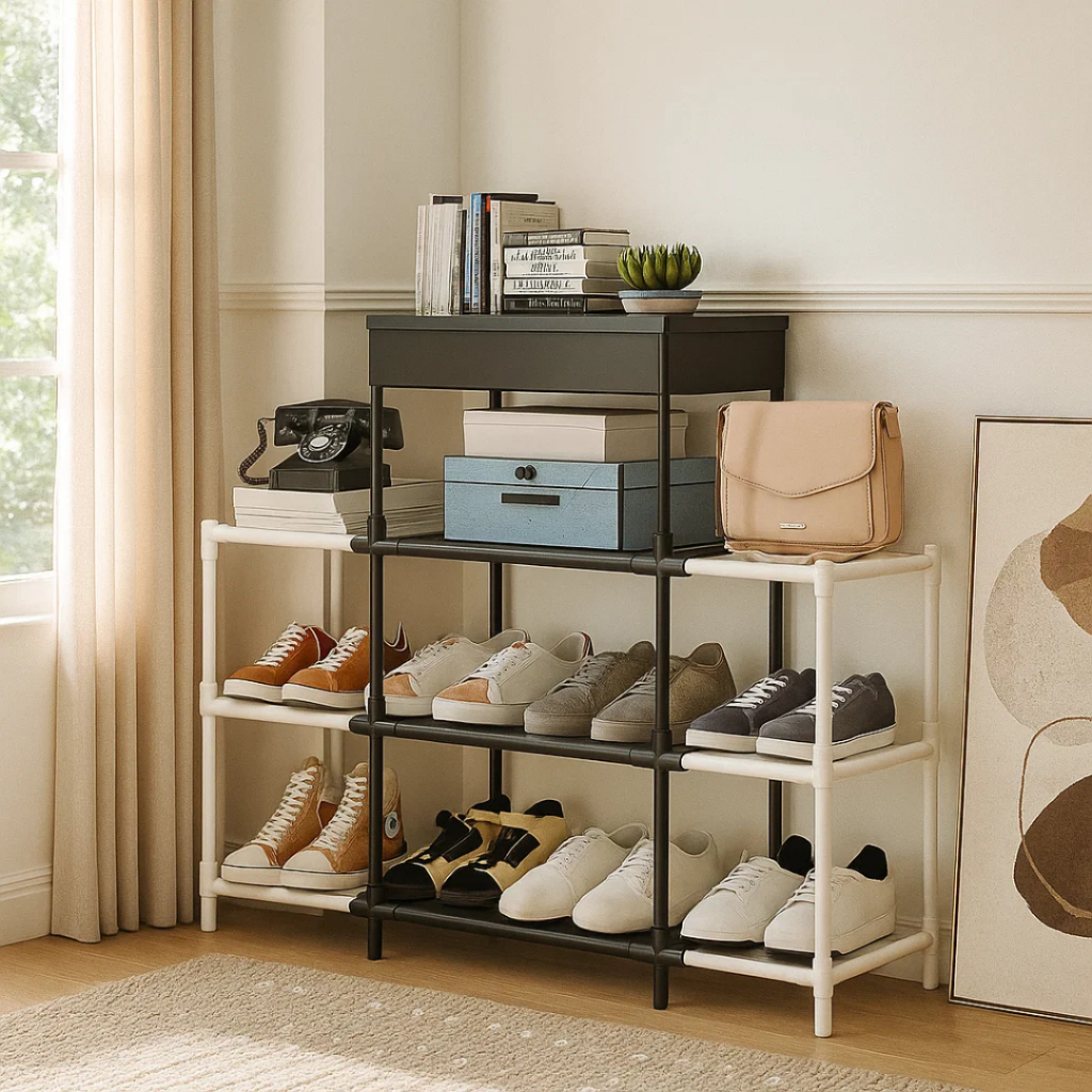 Estante Rack Organizador Prateleira Livreiro Industrial Multiuso Moderna