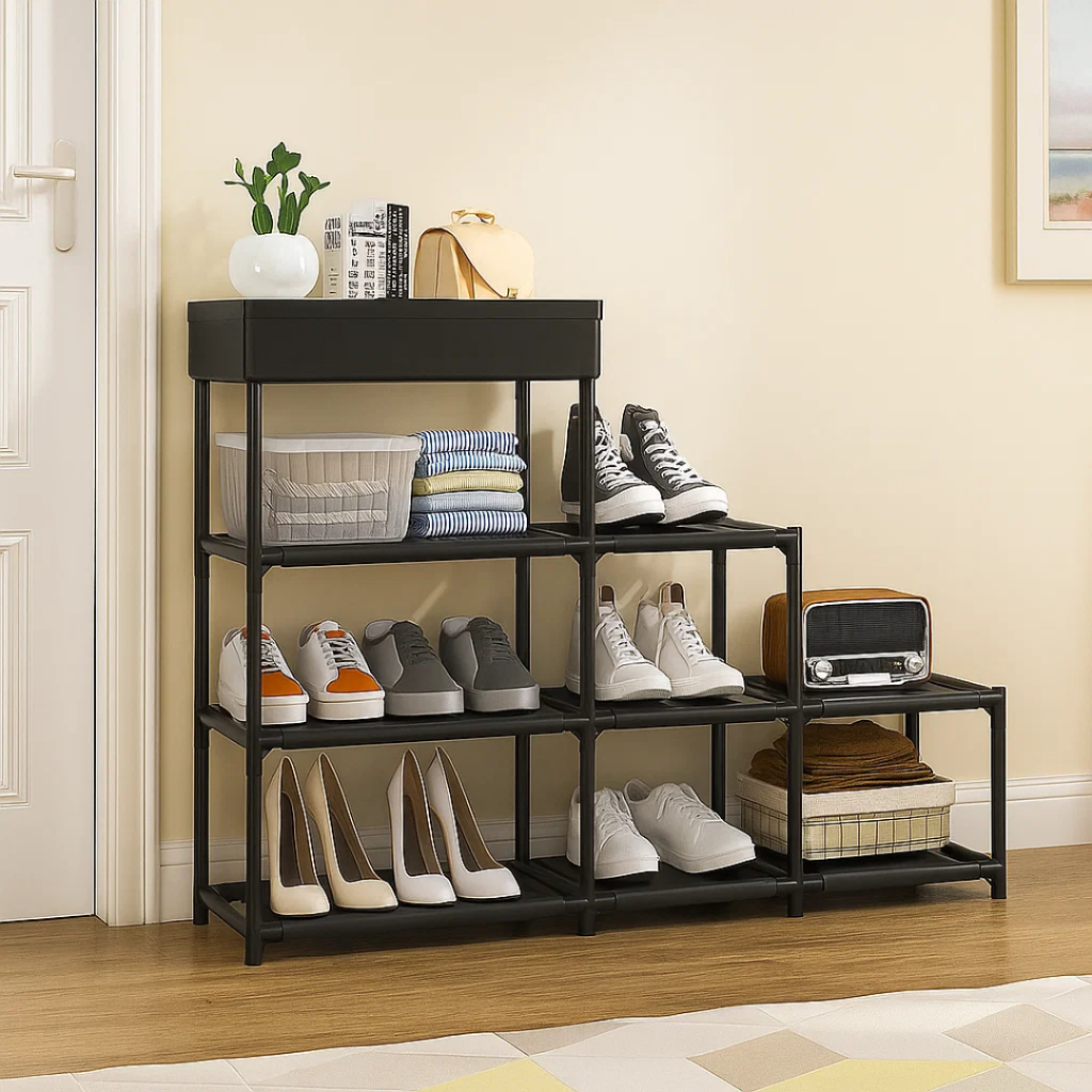 Estante Rack Organizador Prateleira Livreiro Industrial Multiuso Moderna 4 andares