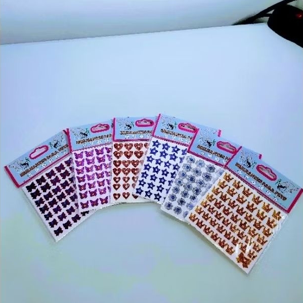 BRILHANTES PARA PETS, 12 CARTELAS ADESIVAS PET SHOP BIND PIERCING.