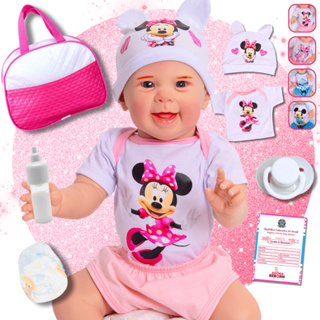 Bebê Reborn Boneca Realista Menina Mayze Com Bolsa Maternidade 100% Silicone Pode Dar Banho Original em Oferta na Shopee