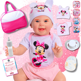 Bebê Reborn Boneca Realista Menina Com Kit Maternidade 100% Silicone Pode Dar Banho Original em Oferta na Shopee