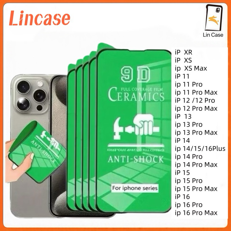 Kit5 Película Cerâmica 9D 3D iPhone Gel Hidrogel Flexível película iphone 13 11 12 14 15 16 PRO MAX