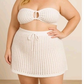 saída de praia plus size em Oferta na Shopee