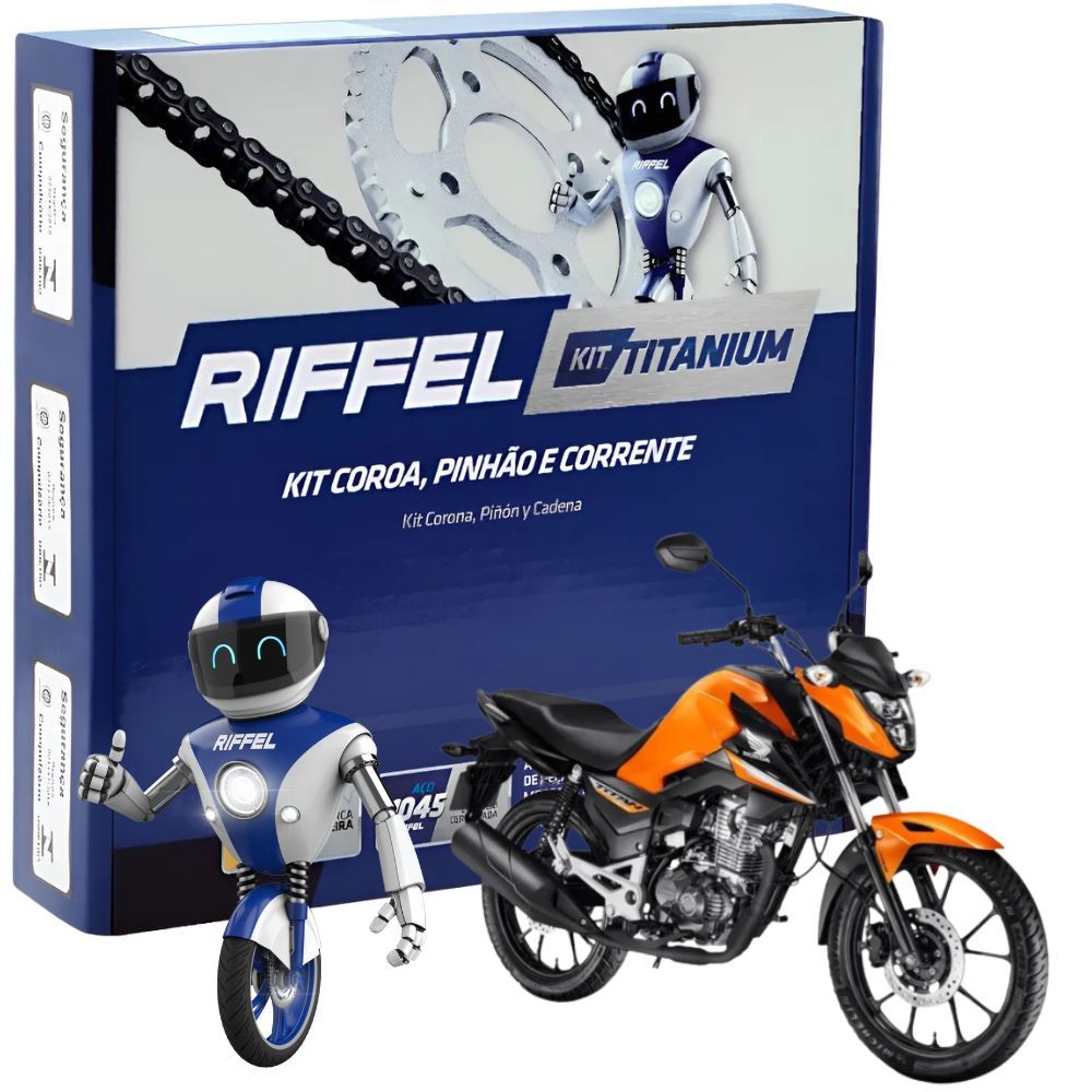 Kit Relação Cg 150/160 Titan Fan Start Cargo Aço 1045 Cg160 Titan160 Start160 Fan160 Transmissão