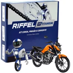 Kit Relação Cg 150/160 Titan Fan Start Cargo Aço 1045 Cg160 Titan160 Start160 Fan160 Transmissão