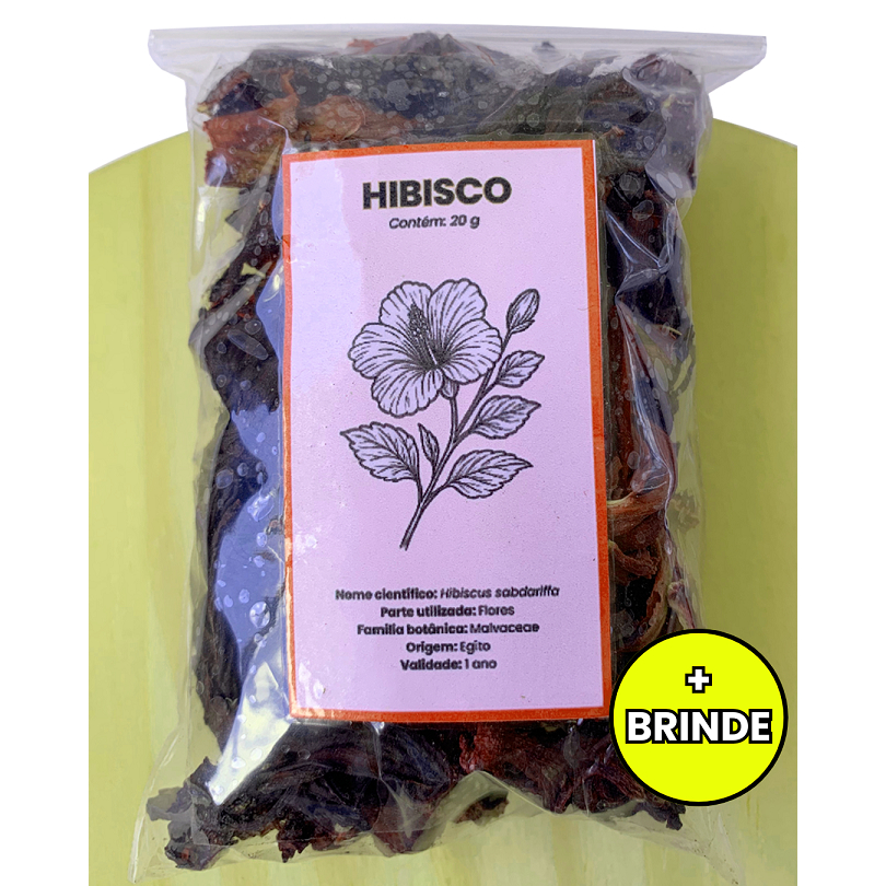 Hibisco Importada Egito - Hibiscus Sabdariffa 20g em Oferta na Shopee