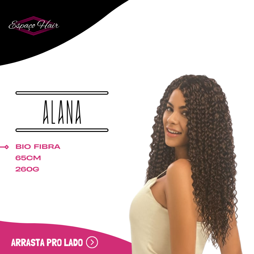 CABELO CACHEADO  ALANA MISS SLEEK COR T1B/530 PRETO COM VERMELHO - BIO FIBRA - ADERE A CREME
