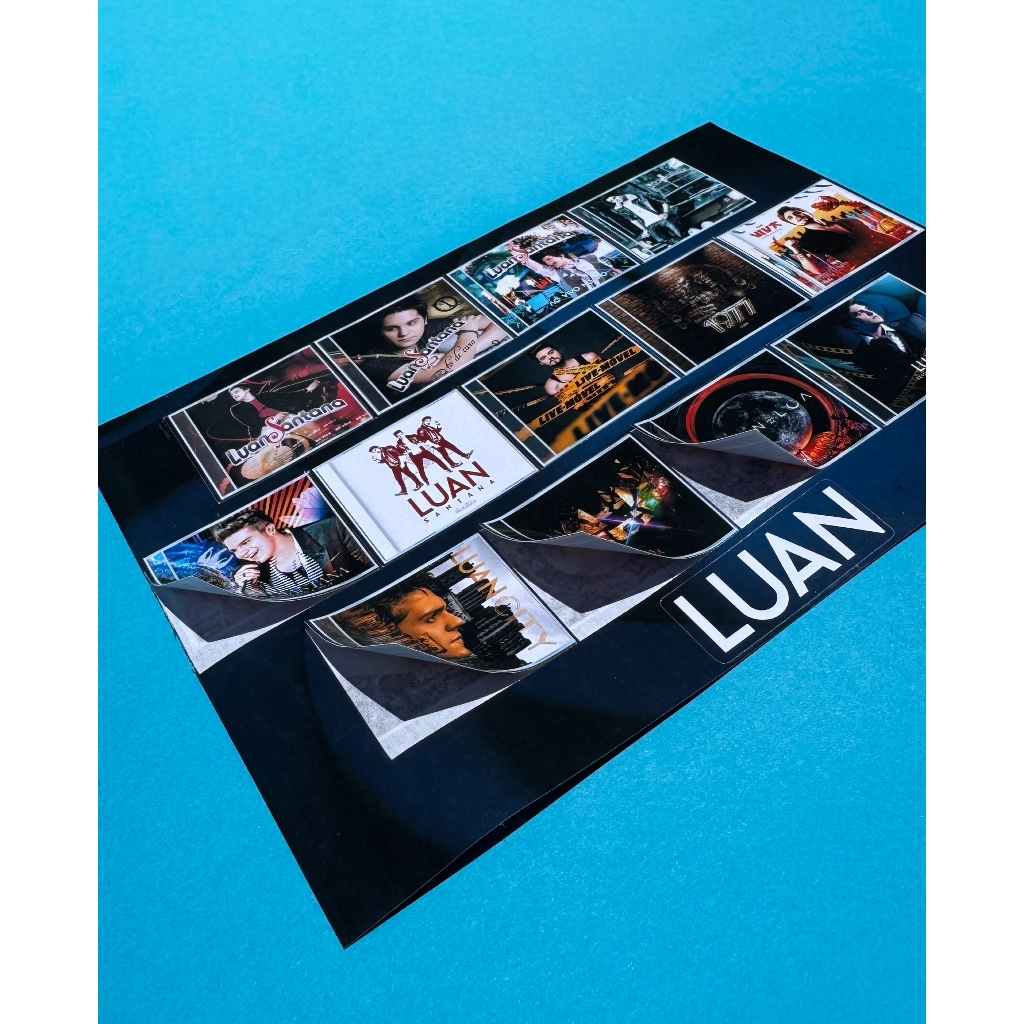 Cartela de Adesivos - Retrospectiva Luan Santana (Registro Histórico)