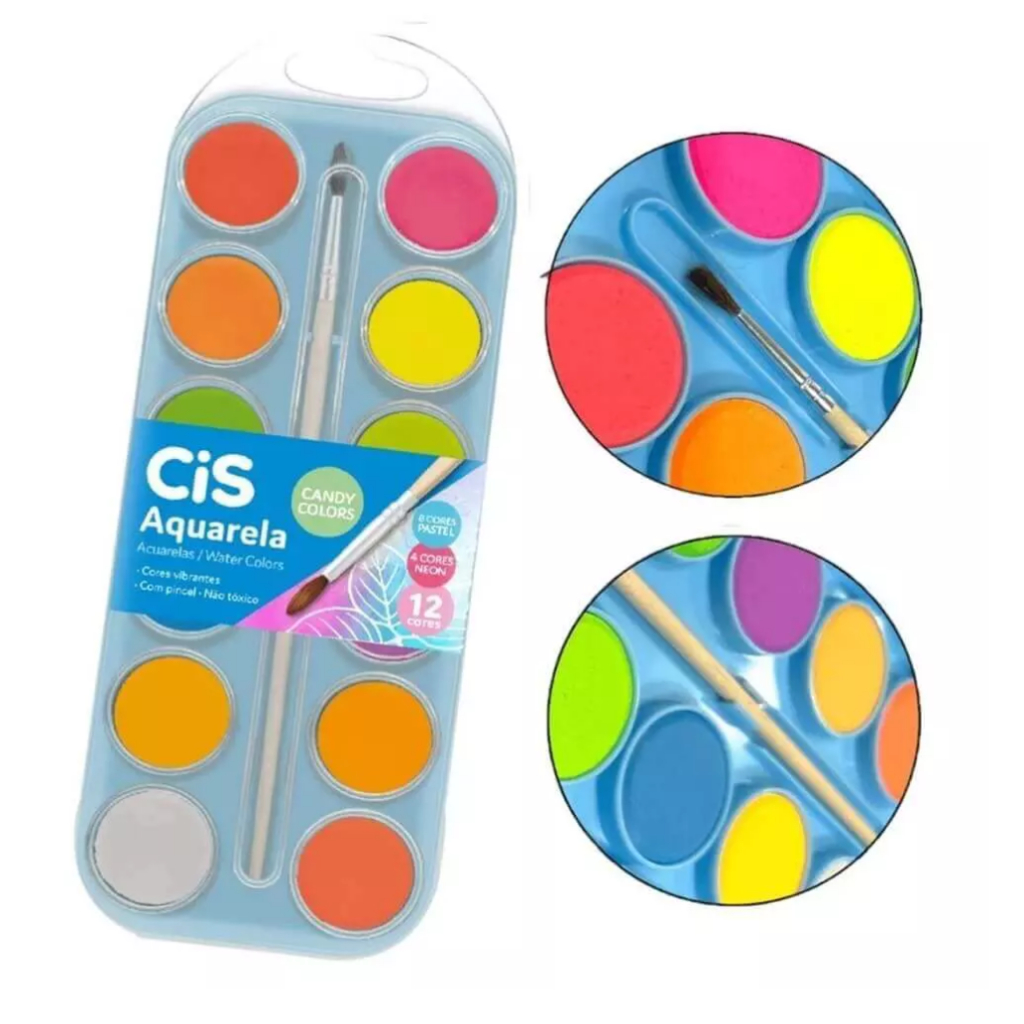 Aquarela Candy Colors CiS – Cores Suaves e Vibrantes para Pinturas Delicadas e Criativas em Oferta na Shopee