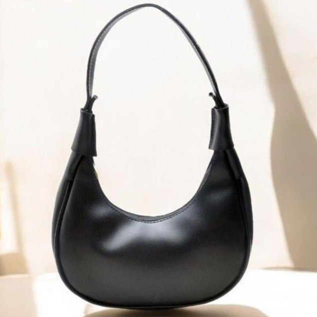 Bolsa Feminina Meia lua Baguete Salton de Ombro em Courino