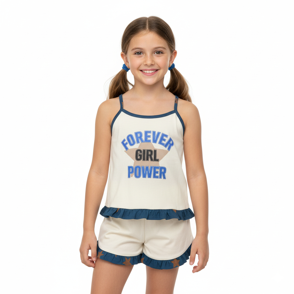 Pijama Infantil Menina Estampado Super Leve e Confortável