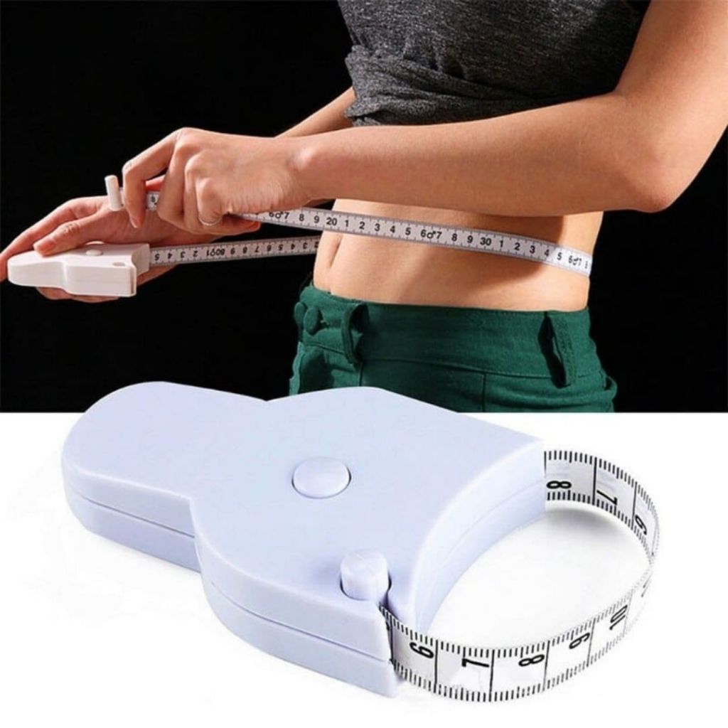 Fita Métrica Corporal Automática Retrátil 150cm Trena Medidor de Cintura Fitness Academia