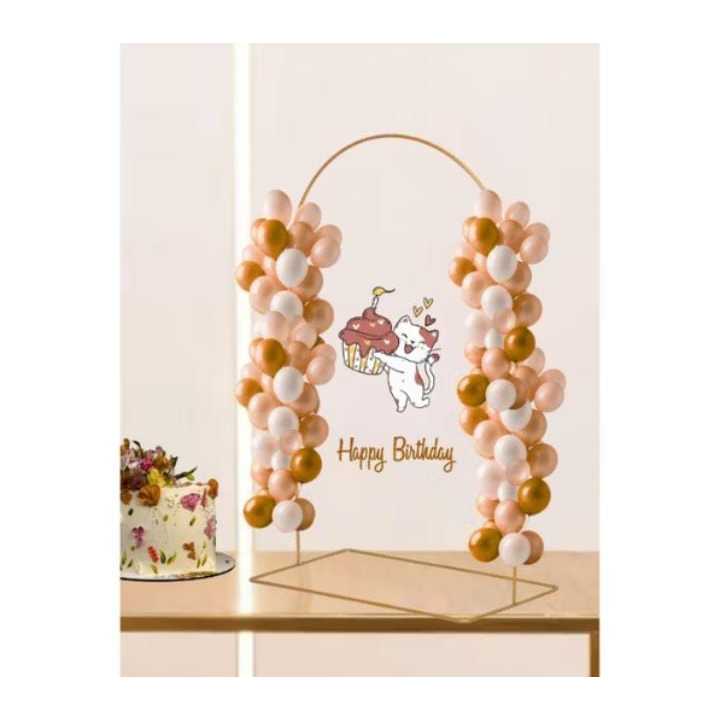 Arco De Festa Romano 60cm De Mesa Dourado Painel de decoração em Oferta na Shopee