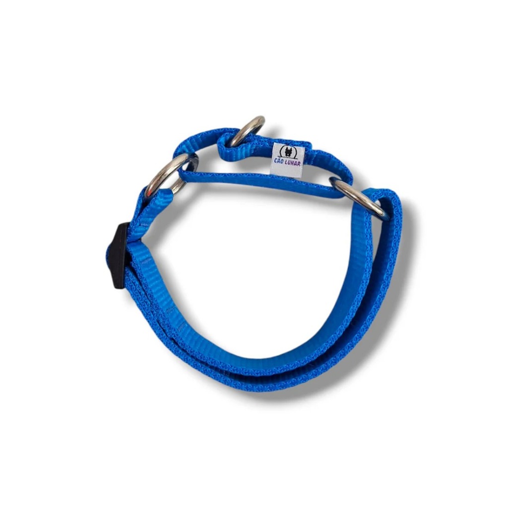 Coleira Martingale para cães, ajustável, resistente, anti-puxão. Cão Lunar.