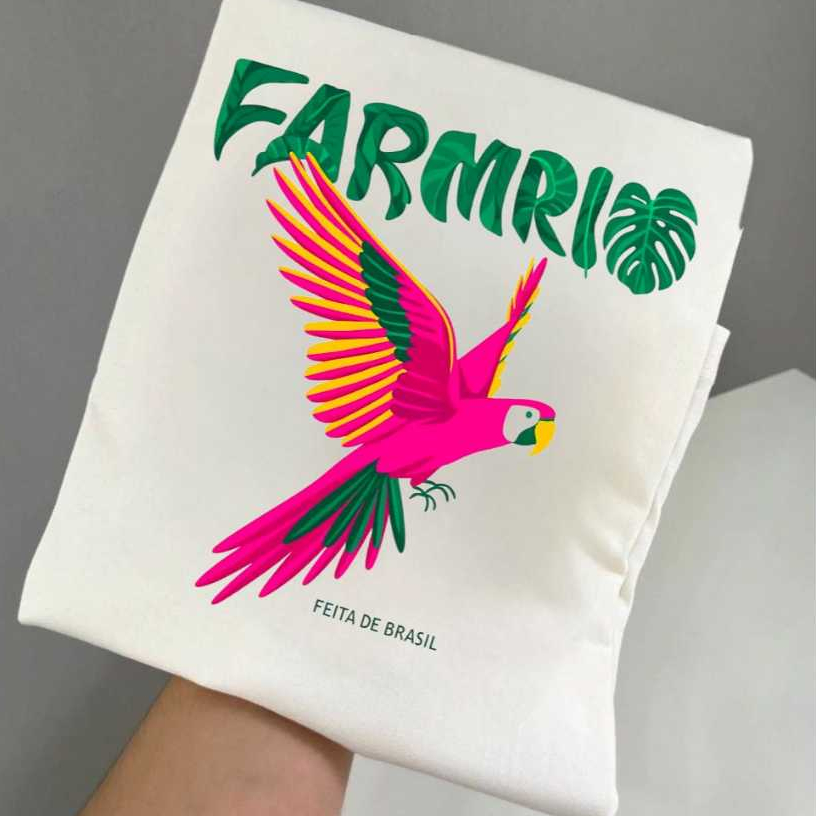 Camiseta Feminina Rio Passaro Blusa Premium Fio 30.1 em 100% Algodão em Oferta na Shopee