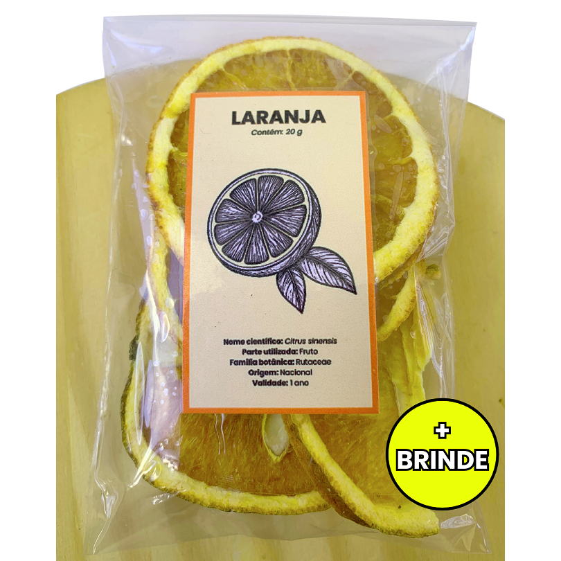 Laranja Desidratada (Fatias) Nacional - Citrus Sinensis 20g em Oferta na Shopee