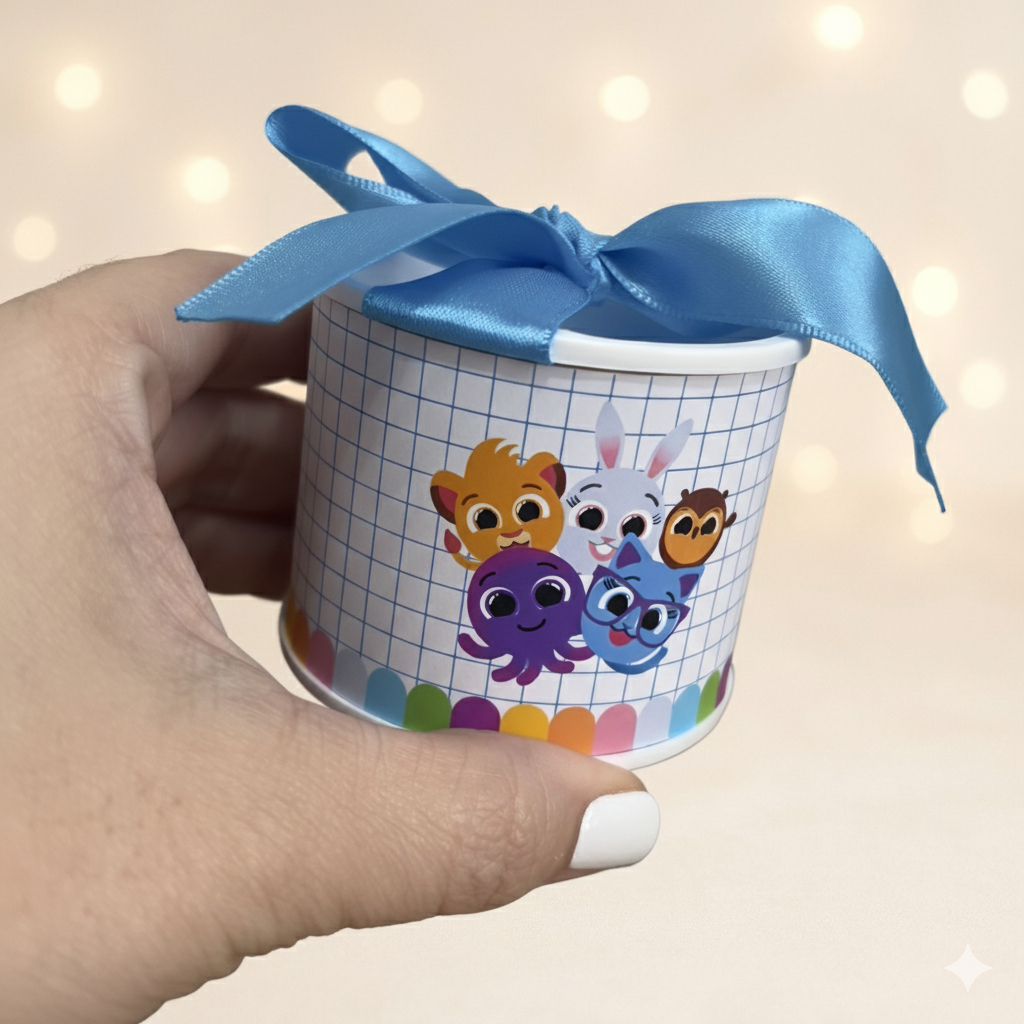 KIT TUBOLATA PERSONALIZADA 5X6-BOLOFOFOS-LEMBRANCINHAS-CHÁ DE BEBE-MATERNIDADE-ANIVERSÁRIO
