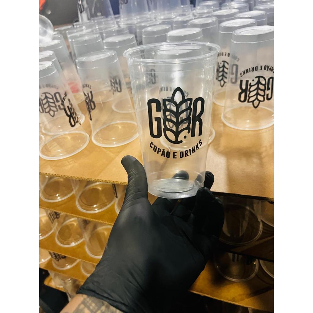 Kit 1000 Copos 500ml Personalizados Descartáveis Para Festas Adegas Casamentos em Oferta na Shopee