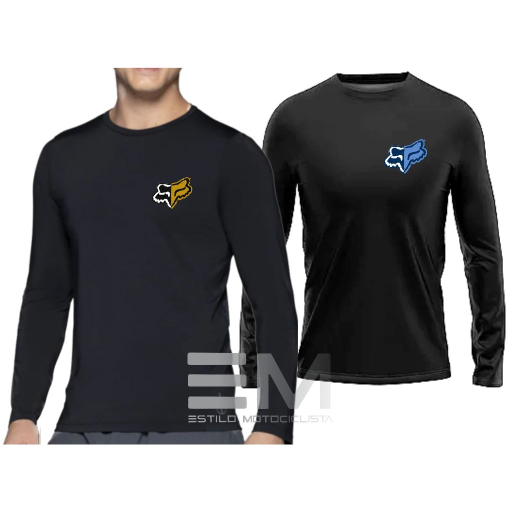 Camiseta Fox Manga Comprida UV 50+ Moto Motocroos masculino.