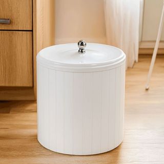 Cesto de Lixo Clean 5 Litros com Tampa Higiênica e Anel Interno – Elegância e Praticidade - BRANCO em Oferta na Shopee
