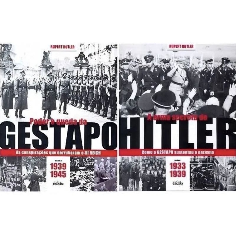 Kit 2 Livros: Hitler (1933-1939) e Gestapo (1939-1945) - História